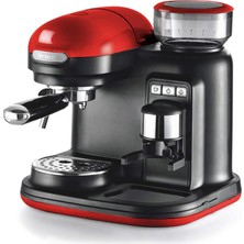 Ariete Moderna Espresso Kahve Makinesi Kırmızı 1318/00-1080 Watt, 15 Bar Basınç, Entegre Kahve Öğütü
