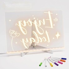 AKS LED Işıklı Şeffaf Çizim Tableti, 30X20 cm Eğitici Boyama Seti ile