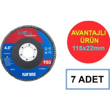 Ecole Flap Disk 115*22 mm P80 Kum (7 Adet)