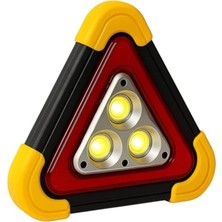 AKS Şarjlı LED Üçgen Reflektör, USB ile Şarj Edilebilir