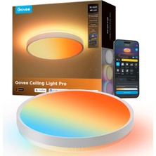 Govee Rgbıcww + Rgbıcww Yuvarlak Akıllı 18 Inç Tavan Armatürü  R1250C01