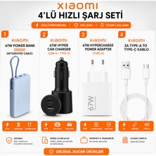 Xiaomi 4’lü 67W Hypercharge Powerbank ve Şarj Aksesuar Seti (Xiaomi Türkiye Garantili)