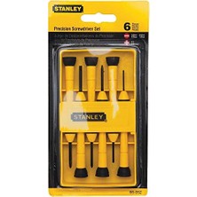 AKS Stanley Tools 6 Parça Hassas Tornavida Seti, Siyah/sarı