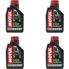 Hızlı Balık Motul 5100 10W40 4t Motosiklet Yağı 1 Lt 4 Adet