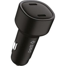 AKS Usb-C+Usb-C Siyah Araç Hızlı Şarj Aleti, 60W Güç