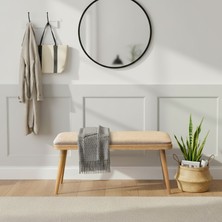 Uvi Collection Vina Mini Bench Karina Meşe Krem
