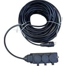 AKS 3 Lü Kauçuk Seyyar Uzatma Kablosu 20 Metre 3x2.5 mm
