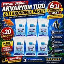 Aqua Magic Akvaryum Tuzu 6 x 1 KG | 7’li Ekonomik Fırsat Paketi | Akvaryum Su Bakım Tuzu