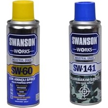 AKS Sw-60 Yağlayıcı Pas Sökücü Çok Amaçlı Multi Sprey + Tüfek Tabanca ve Silah Temizleme Sprey 200 ml SW-60-141