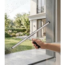 AKS 35CM Metal Cam Çek Cam Silme Çekçeği Hassas Temizlik Için Ucu Lastikli Profesyonel Ayarlanabilir Cam Temizleme Çekpası Çek Çek Her Türlü Sapa Uygun