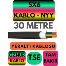 AKS Öznur 5x6 Nyy Yeraltı Kablosu, 30 Metre