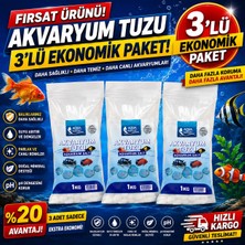 Aqua Magic Akvaryum Tuzu 3 x 1 KG | 7’li Ekonomik Fırsat Paketi | Akvaryum Su Bakım Tuzu