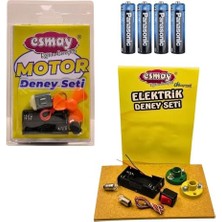 AKS Motor Deney Seti ve Elektrik Deney Seti 4 Adet Pil Hediyeli