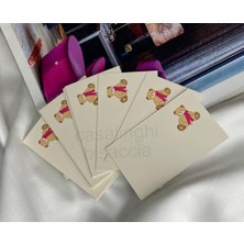 AKS Sevimli Ayıcıklı Not Kartı Panda Ayılı Mini Mesaj Kartı 20'li Tek Taraflı Yazılabilir Not Kartı 8x5 cm Hediye Tebrik Kartı – Casalinghi