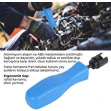 AKS Mini Kampana Fren Papucu ve Balatası Yay Sökme Takma Aleti, Alüminyum Alaşım Ergonomik Saplı Araç Tamir El Aleti, Mavi
