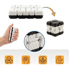AKS Taraftar Rengini Seç Fidget Cube - (Siyah - Beyaz) - Dayanıklı Stres Küpü ve Konsantrasyon Aracı