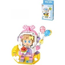 AKS Loz Micro Block Serisi Pembe Astronot 410 Parça Oyuncak Yapım Seti FFLZ-8828