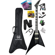 AKS DG-28BK V Kasa Gül Klavye 2x Zebra Humbucker Manyetik Yüksek Kaliteli Elektro Gitar