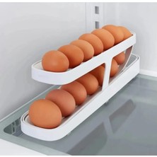 AKS Tineke 2 Katlı Otomatik Buzdolabı Yumurta Standı Yumurtalık Rafı Saklama Kabı Buzdolabı Organizer