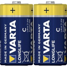 AKS Varta 4114 Longlife C Size 2li Orta Boy Pil