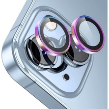 Buff iPhone 15 / 15 Plus Kamera Metal Lens Koruyucu - Renkli