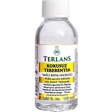 AKS Terlans Kokusuz Terebentin 100 ml | Yağlı Boya Inceltici | Kokusuz, Düşük Uçuculu Profesyonel Resim Malzemesi ve Atölye Kullanımı Için