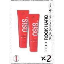 AKS Osis Rock Hard Ultra Güçlü Şekillendirici Macun 150ML x 2 Adet | Kalıcı Tutuş Krem Parlaklık Jeli