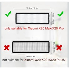 AKS Hepa Filtre Xiaomi X20 Max ve X20 Pro ile Uyumlu, 13.1x4.2 cm Boyutlarında, Robot Süpürge Yedek Parçası