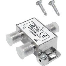 AKS Lunatic 1848 2 Li Uydu Splitter Kablo Tv Rg6 Anten Çoklayıcı Dağıtıcı 3D Hd Sd Yayınları Destekler 1080P Destekli Yüksek Kalite Saf Bakır Iç Malzemeden Üretilmiştir Parazitleri Önleyici Özellik