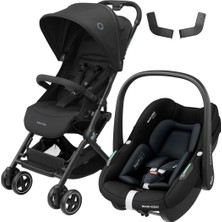AKS Maxi-Cosi Lara2-Pebble S Tek Elle Katlanabilen Ultra Kompakt Seyahat Sistem Bebek Arabası Black