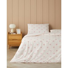 English Home Ribbon Glow Kolay Ütülenir Çift Kişilik Nevresim Seti 200X220 cm Pembe