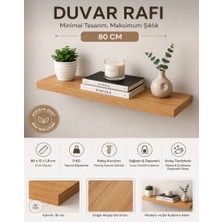Şık Ahşap Renkli Mdf Duvar Rafı