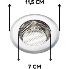 AKS Paslanmaz Çelik Lavabo Süzgeci, 11.5 Cm, Büyük Boy, Evye Süzgeci, Amerikan Lavabo Süzgeci