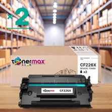 tonermax Hp Laserjet Pro M402DNE Muadil Toner Çipli CF226X 2'li 9.200 Sayfa