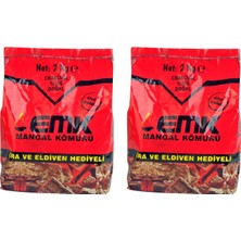 AKS Emk Mangal Kömürü, 2 kg Paket, 2'li Set