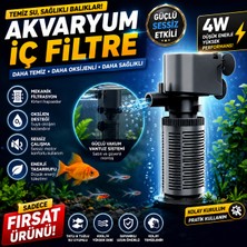 Jingye Akvaryum Silindir Iç Filtre Siyah 4W, 400L/H