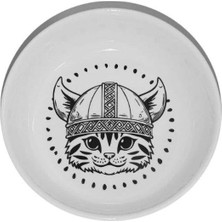 AKS Raccoon Viking Cat Seramik Mama ve Su Kabı 250ML