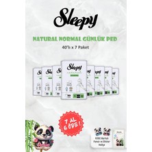 AKS Sleepy 7 Al 6 Öde Natural Ultra Hassas Günlük Ped Normal 40 Adet ve Rosıe