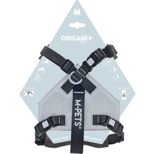 AKS M-Pets Origami Reflektörlü Sırt Tasması Mavi (M)