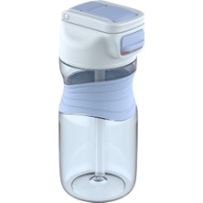 AKS Vagonlife 450ML Pipetli Tritan Su Matarası Sarı-Mavi-Turuncu VGN030 Mavi