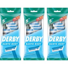 AKS Derby Banyo Tıraş Bıçağı, 5'li Poşet, 3 Adet