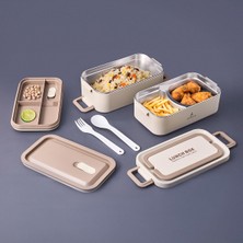 AKS Aryıldız Bento Lunch Box Beige 2000 ml