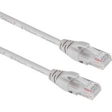 AKS Lunatic Tkz 10 Metre Beyaz Cat6 RJ45 Lan Kablosu Uçları Fabrikasyon Takılı Bilgisayar Modem Internet Ethernet Kablosu (Beyaz, 10 Metre)