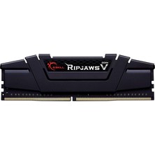 AKS G.skill F4-3600C18D-32GVK (2X16GB) Ripjaws V Gaming Serisi 1.35V Dual Bellek Kiti 3600 Mhz CL18 (18-22-22-42) Siyah Renkli Alüminyum Soğutuculu