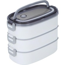 AKS 304 Çelik 2200ML Katlı Yemek Mama Saklama Kabı Sefertası (Sıcak Tutmaz) CIN606BY