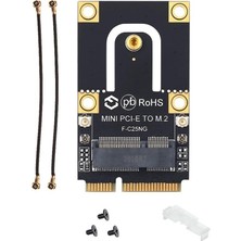 AKS Tkz Lunatic 8850 Mini Pci-E Express To M.2 Ngff Wifi Wireless Bluetooth Çevirici Mini Pcı-E To M.2/ngff Sadece Key A+E To Pcı-E Destekler (Tekli Key E Desteklemez) Dönüştürücü Kart