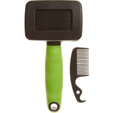 AKS Ferplast Gro 5800 Ince Metal Dişli Kedi Tarağı, S, Green