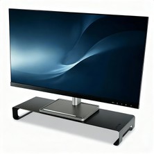 AKS Prexua Riser Masaüstü Monitör Standı - Monitör Yükseltici (Siyah, Large)