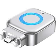 AKS Coverzone Akıllı Şarj Ayırıcı Type-C, Otomatik Enerji Kesme Destekli Şarj Koruma Aparatı, Telefon Tablet Notebook Powerbank Uyumlu LED Göstergeli, X01, Gri