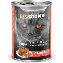 AKS Prochoice Kısırlaştırılmış Kediler Için, Tahılsız, Kuzu Etli Ezme, 400 G x 12 Adet